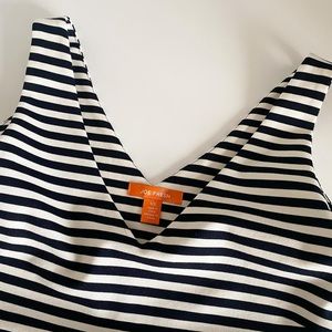 Black & white striped dress